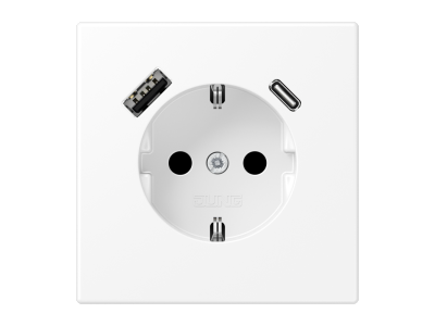 pim-1052679 JUNG LS 1520-15 CA WWM PISTIKUPESA+USB+TYPE AC MATT VALGE