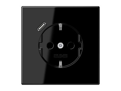 pim-1052684 JUNG LS 1520-18 C SW PISTIKUPESA + USB TYPE C MUST