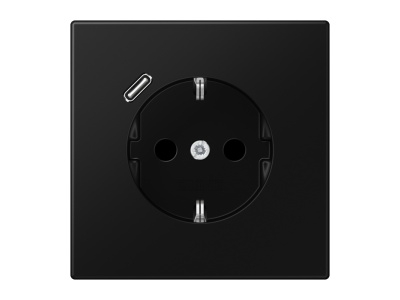 pim-1052685 JUNG LS 1520-18 C SWM PISTIKUPESA + USB TYPE C GRAFIITMUST MATT