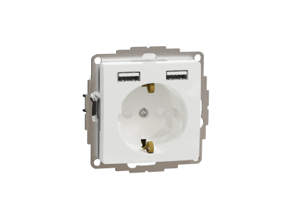 pim-1677735 SDD111052 PISTIKUPESA SÜVIS 2XUSB VALGE SEDNA DESIGN