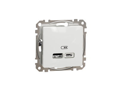 pim-1677741 SDD111402 USB LAADIJA A+C 2,4A VALGE SEDNA DESIGN