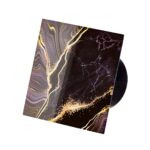 Veroni Glass 100 S-P (koduventilaator tagasilöögiklapiga) must Black Gold Marble