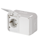 Kosti pistikupesa 2-ne 402esw pinnapealne valge ip55