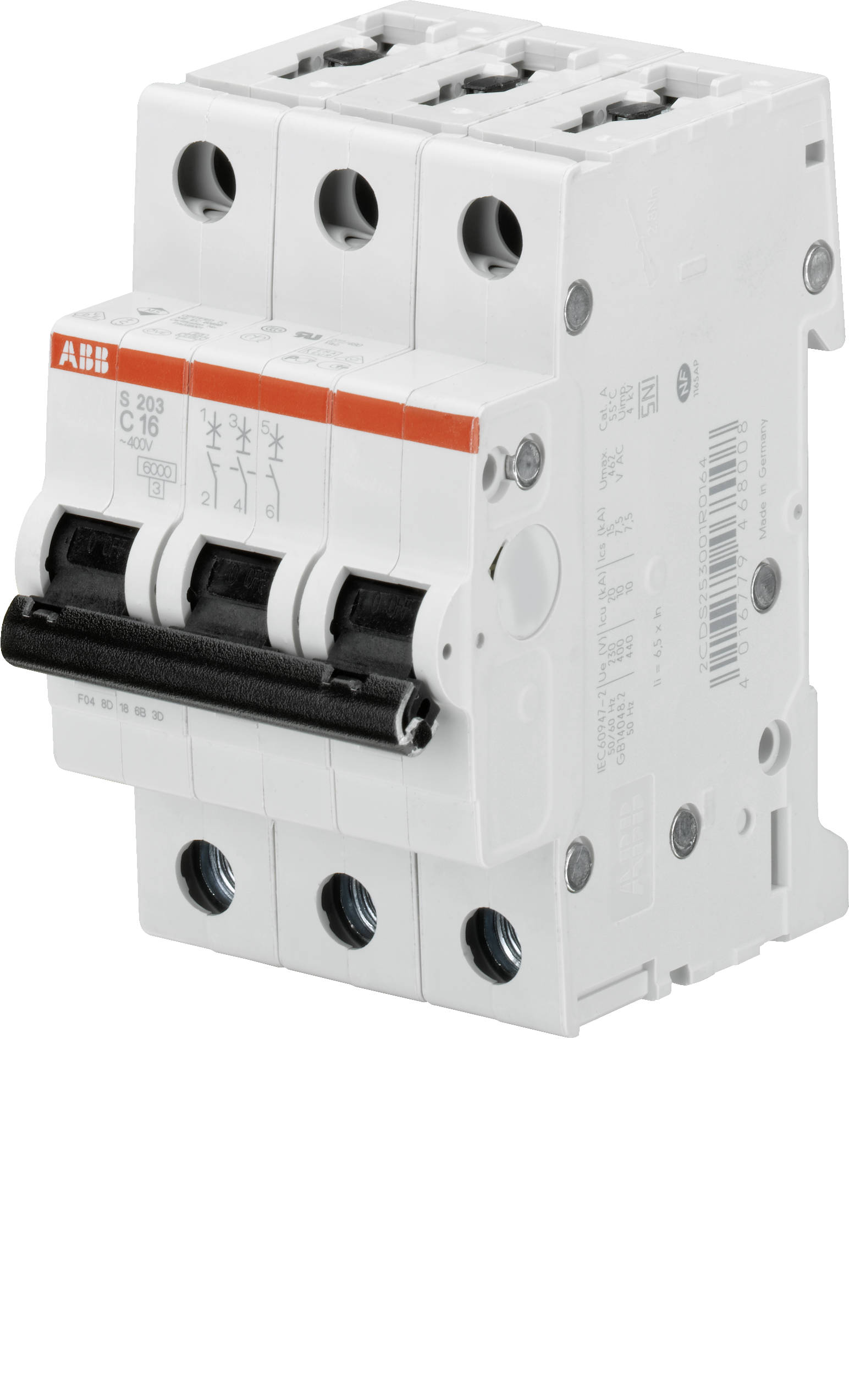 ABB S200 S203-C32 moodulkaitselüliti 3P C 32A 6kA ABB S200 S203-C32 moodulkaitselüliti 3P C 32A 6kA