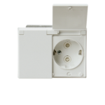 Impressivo pistikupesa kaanega 302euck-84 2-ne lk ip21 valge