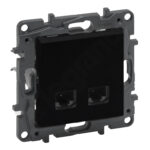 NILOE STEP SIDEPESA 2 x RJ45 CAT6 UTP MUST
