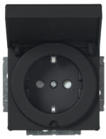 Impressivo pistikupesa kaanega 1-ne lk ip21 must matt
