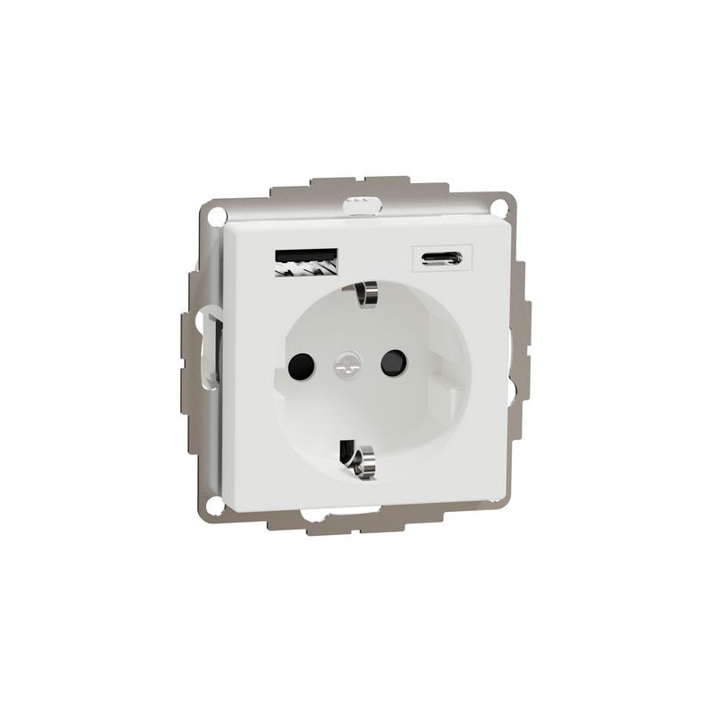 Merten system m pistikupesa mk vk+usb a+c polaarvalge Merten system m pistikupesa mk vk+usb a+c polaarvalge