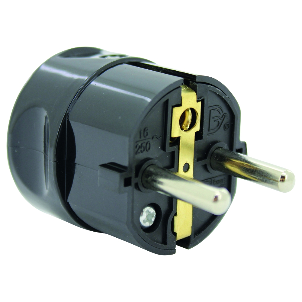 Opal pistik maandusega 16a 250v must Opal pistik maandusega 16a 250v must