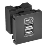 USB LAADIJA 2xUSB 2,1A M45 MTG-2UC2.1 SWGR1 MUST