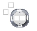 RENOVA SIDEPESA PLAAT 2xRJ45 LEXCOM VALGE