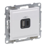 SUNO USB LAADIJA 2 x USB 3000mA TYPE A+C VALGE