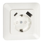 Opal pistikupesa süvistatav +usb a+c 2,4a valge Opal pistikupesa süvistatav +usb a+c 2,4a valge