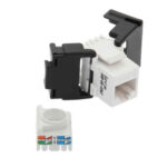 Sidepesa rj45 eurolan cat6 utp keystone tööriistata valge