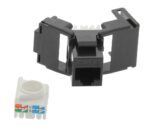 Sidepesa rj45 eurolan cat6 utp keystone tööriistata must