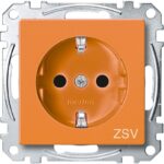 Merten system m pistikupesa 2p+e 16a oranz