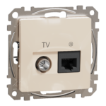 SEDNA DESIGN SIDEPESA 1xRJ45 CAT6+TV 4dB LÕPP BEEŽ