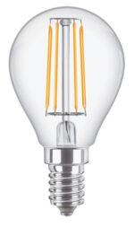 LEEDLAMP PALL FILAMENT P45 4,3W 827 470lm E14 KLAAR