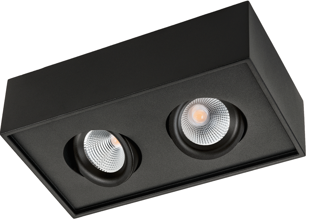 KOHTVALGUSTI CUBE LUX 2x7W 3000K 1180lm DIM MUST KOHTVALGUSTI CUBE LUX 2x7W 3000K 1180lm DIM MUST