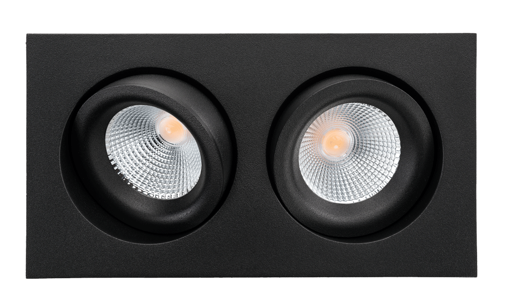 KOHTVALGUSTI JUNISTAR SQUARE 2x7W 3000K 1180lm 42° DIM MUST KOHTVALGUSTI JUNISTAR SQUARE 2x7W 3000K 1180lm 42° DIM MUST