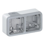 Plexo ip55 pindpaigalduskarp 2-le seadmele horis Plexo ip55 pindpaigalduskarp 2-le seadmele horis