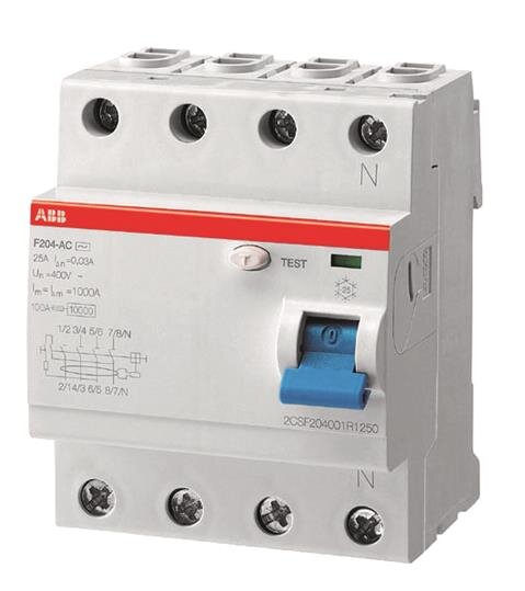 ABB F204AC-40/0.03 rikkevoolukaitseluliti 4P AC 40A 30mA ABB F204AC-40/0.03 rikkevoolukaitseluliti 4P AC 40A 30mA