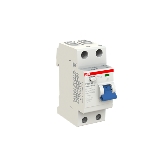 ABB F202AC-40/0.03 rikkevoolukaitseluliti 2P AC 40A 30mA ABB F202AC-40/0.03 rikkevoolukaitseluliti 2P AC 40A 30mA