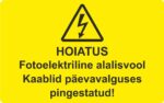 Pv kleebis dc kaablitele