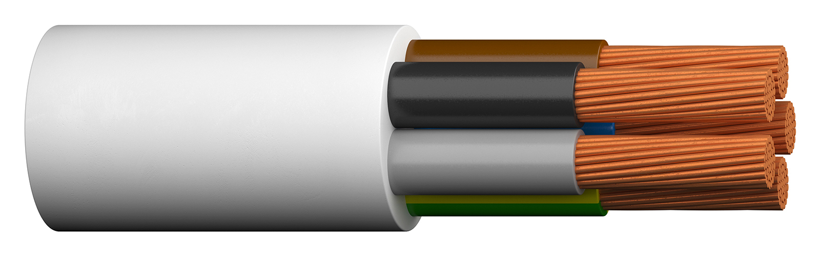 PAINDKAABEL H05VV-F 5G0,75 VALGE R100 Eca PAINDKAABEL H05VV-F 5G0,75 VALGE R100 Eca